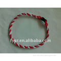 magnetic titnaium two-rope tiwsted titanium sports necklace